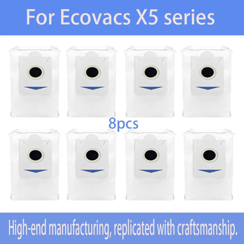 For Ecovacs DEEBOT X5 OMNI/X5 PRO OMNI Robot Vacuum Consumables Include Main Side Brushes Dust Bags Mop Pads Roller Brushes