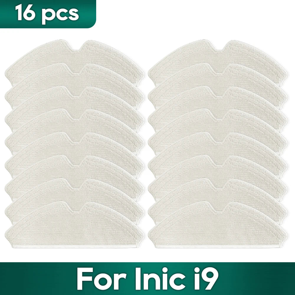 Compatible For Inic i9 아이닉 i9 Robot Vacuums Replacement Spare Parts Kit Accessories Main Side Brush Hepa Filter Mop Cloth Wipe