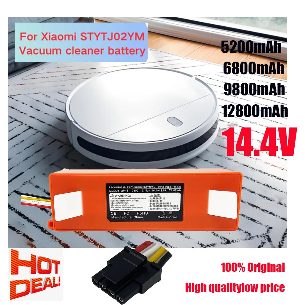 14.4V 12800mAh Replacement Battery For Roborock S6 S7 MaxV Q