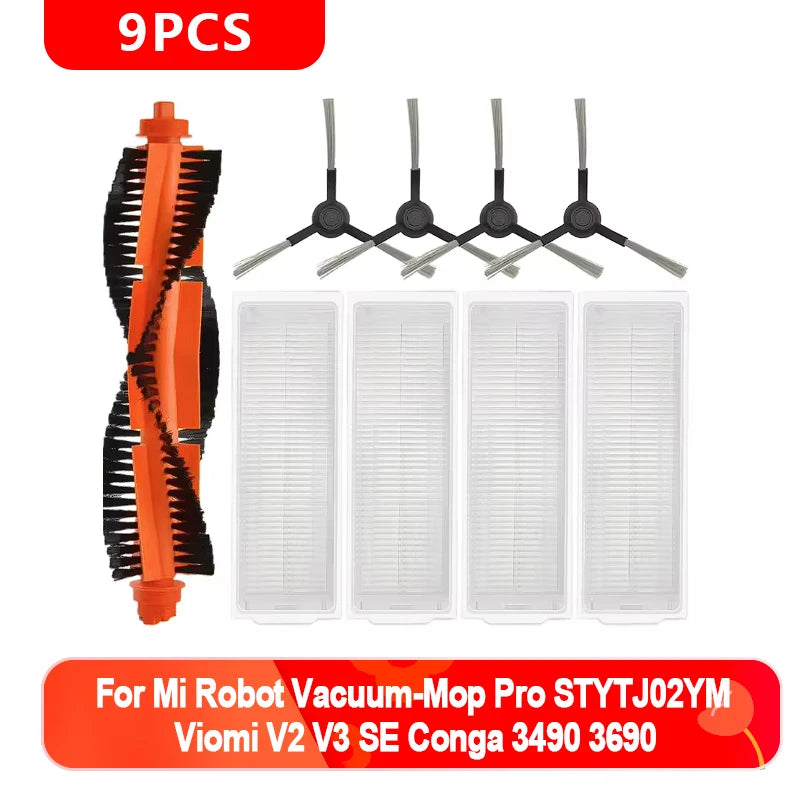 For Xiaomi Mi Robot Vacuum-Mop Pro STYTJ02YM Viomi V2 V3 SE Conga 3490 3690 Main Side Brush Hepa Filter Mop Parts accessories