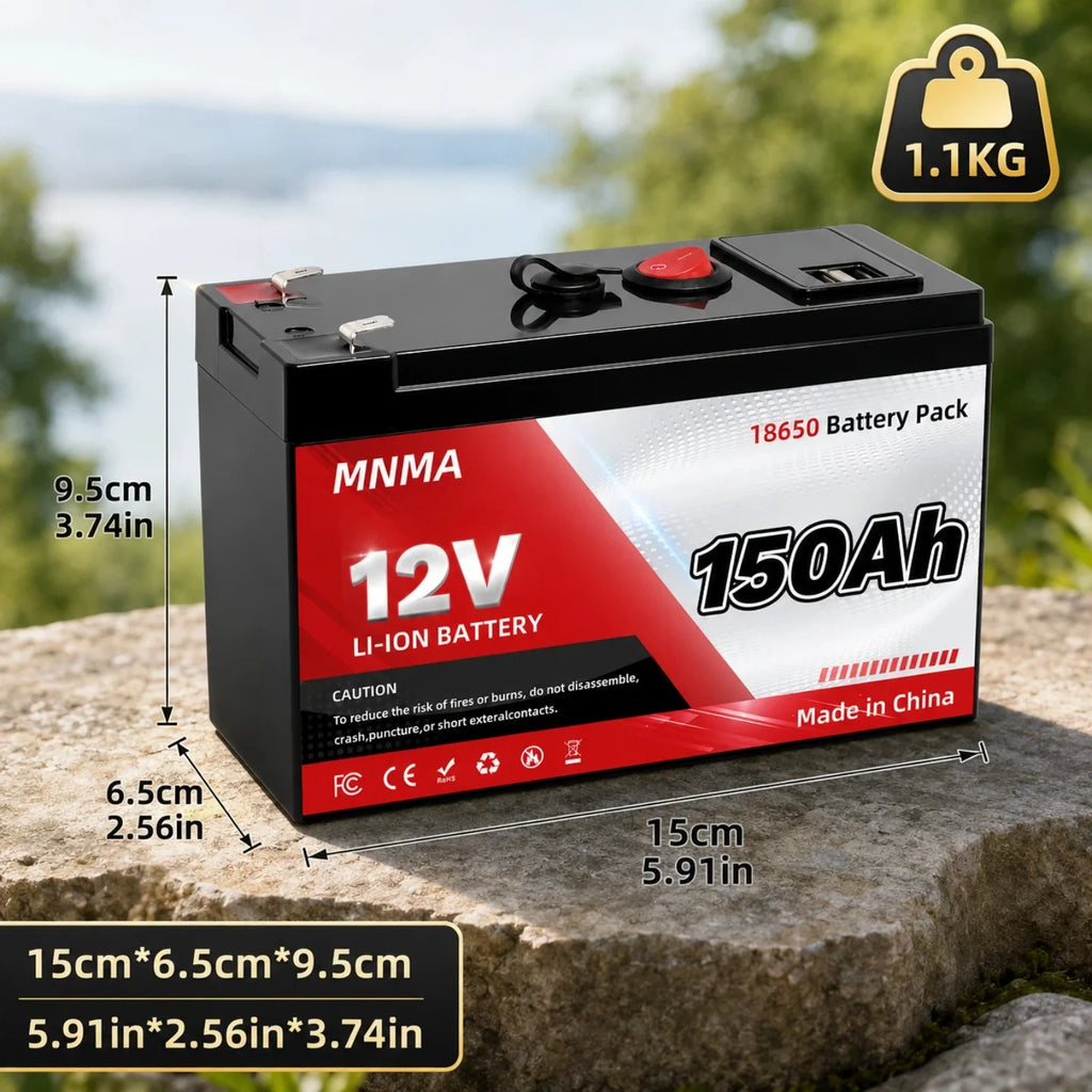 12V LiFePO4 UPS Battery 150Ah Built-in BMS Deep Cycle Releas