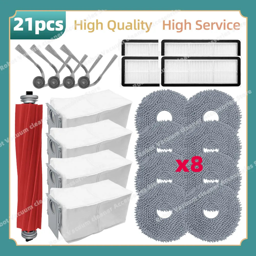 Fit For Roborock QR 798 / QR 598 / QV 35A / QV 35S / Qrevo L / Qrevo L Pro / Qrevo S Pro Parts Main Side Brush Filter Cloth Bag
