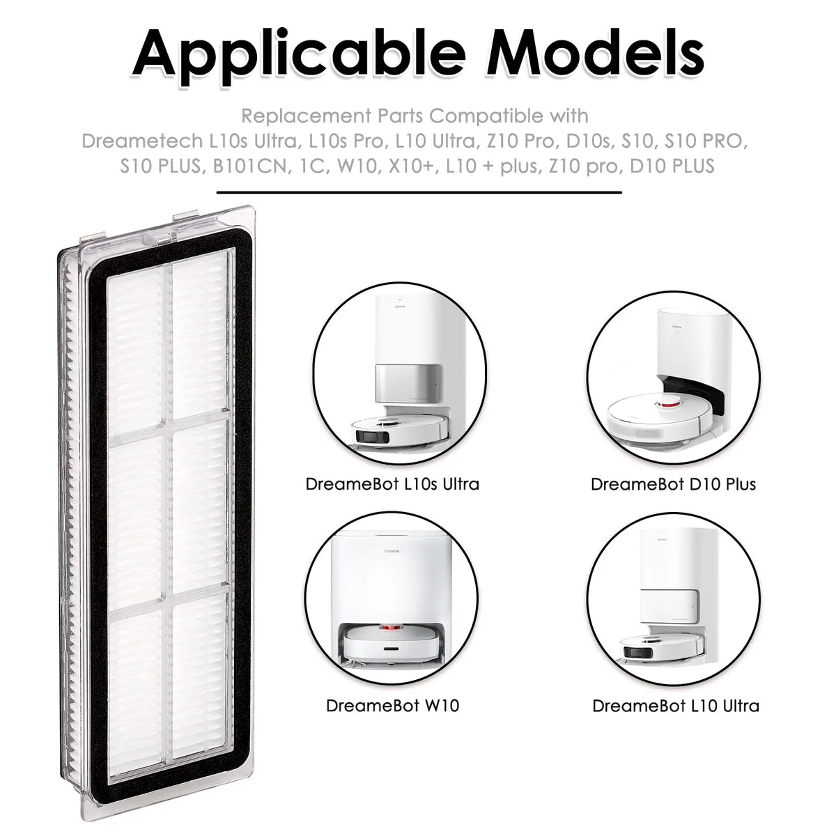 HEPA Filter For Xiaomi Robot Vacuum X20+ X20 Plus S20+ S10 P