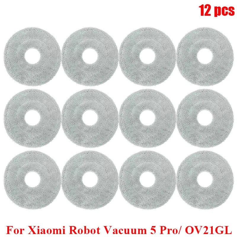 Fit For Xiaomi Robot Vacuum 5 Pro/ OV21GL Robot Vacuum Cleaner Main Side Brush Hepa Filter Mop Cloths Dust Bag Replacement Parts
