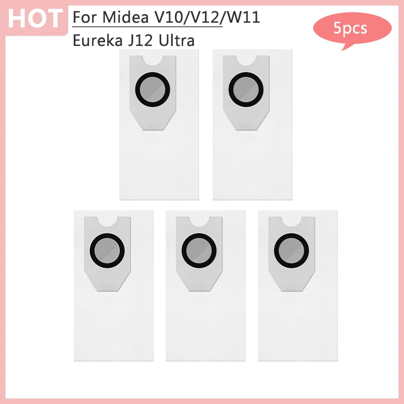 For Midea V10 V12 W11 Robot Vacuum Cleaner Eureka J12 Ultra Main Side Brush Hepa Filter Dust Bag Rag Accessories Parts