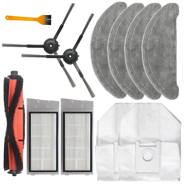 For Roidmi Eve Plus SDJ01RM Robotic Vacuum Cleaner Spare Parts Mop Cloth Hepa Filter Main Brush Side Brush Dust Bag Accessories