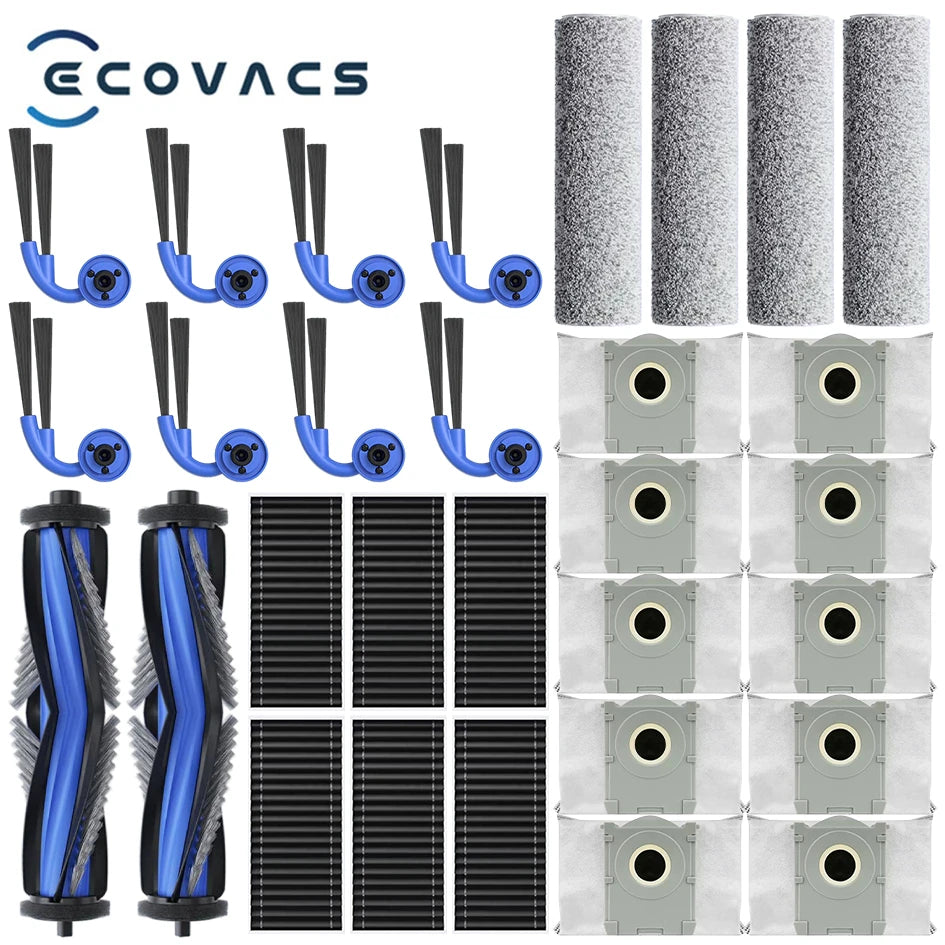 ECOVACS X9 PRO OMNI / X9 Pro Robot Vacuum Spare Parts Main Side Brushes Mop Cloths HEPA Filters Dust Bags Accessories