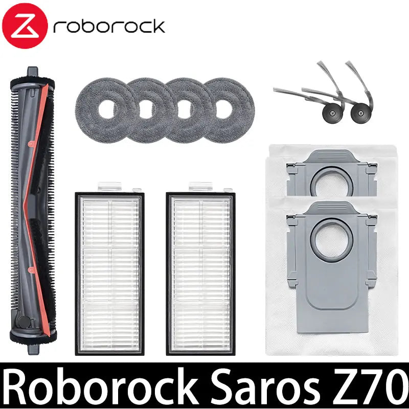 Roborock Saros Z70 Robot Spare Vacuum Cleaner Replacement Parts Accessories Main Side Brush Filter Mop Cloth Dust Bag