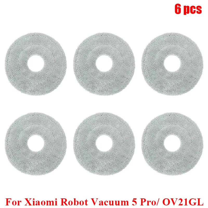 Fit For Xiaomi Robot Vacuum 5 Pro/ OV21GL Robot Vacuum Cleaner Main Side Brush Hepa Filter Mop Cloths Dust Bag Replacement Parts