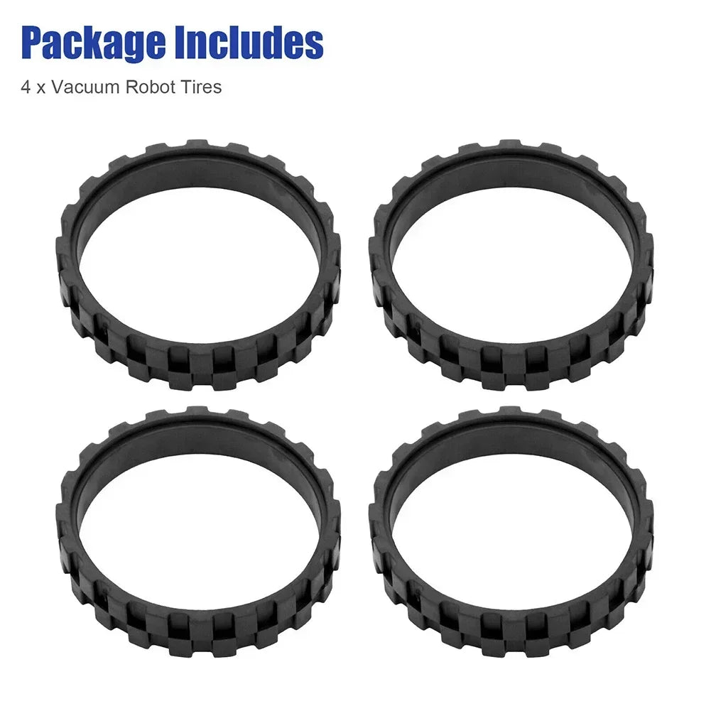 4PCS Robot Tire Rim Vacuum Robot Tires For Wheels Series 5/6