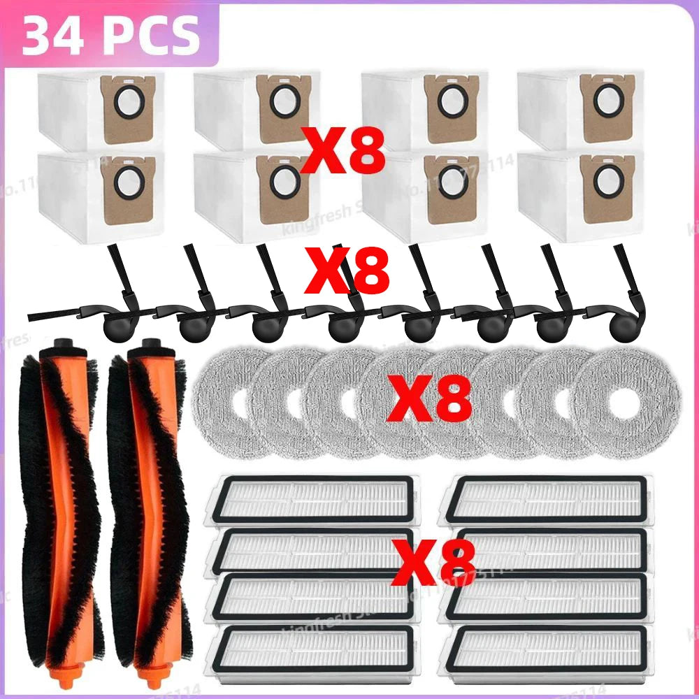 Fit For ( Xiaomi Mijia 5C /OV42CN Xiaomi Robot Vacuum H50 / H50 Pro ) Vacuum Parts Main Side Brush Filter Mop Cloth Dust Bag