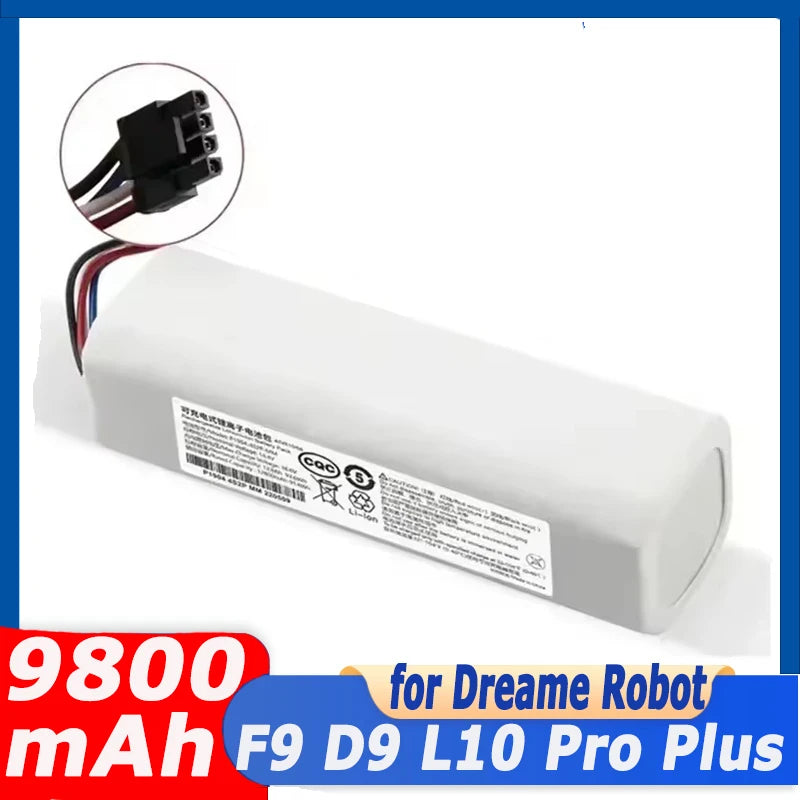Original Battery for Dreame Robot Vacuum Mop Cleaner L10s Ultra L10 L10S ULTR 5200mAh Lithium-ion Pack 4INR19/66-2