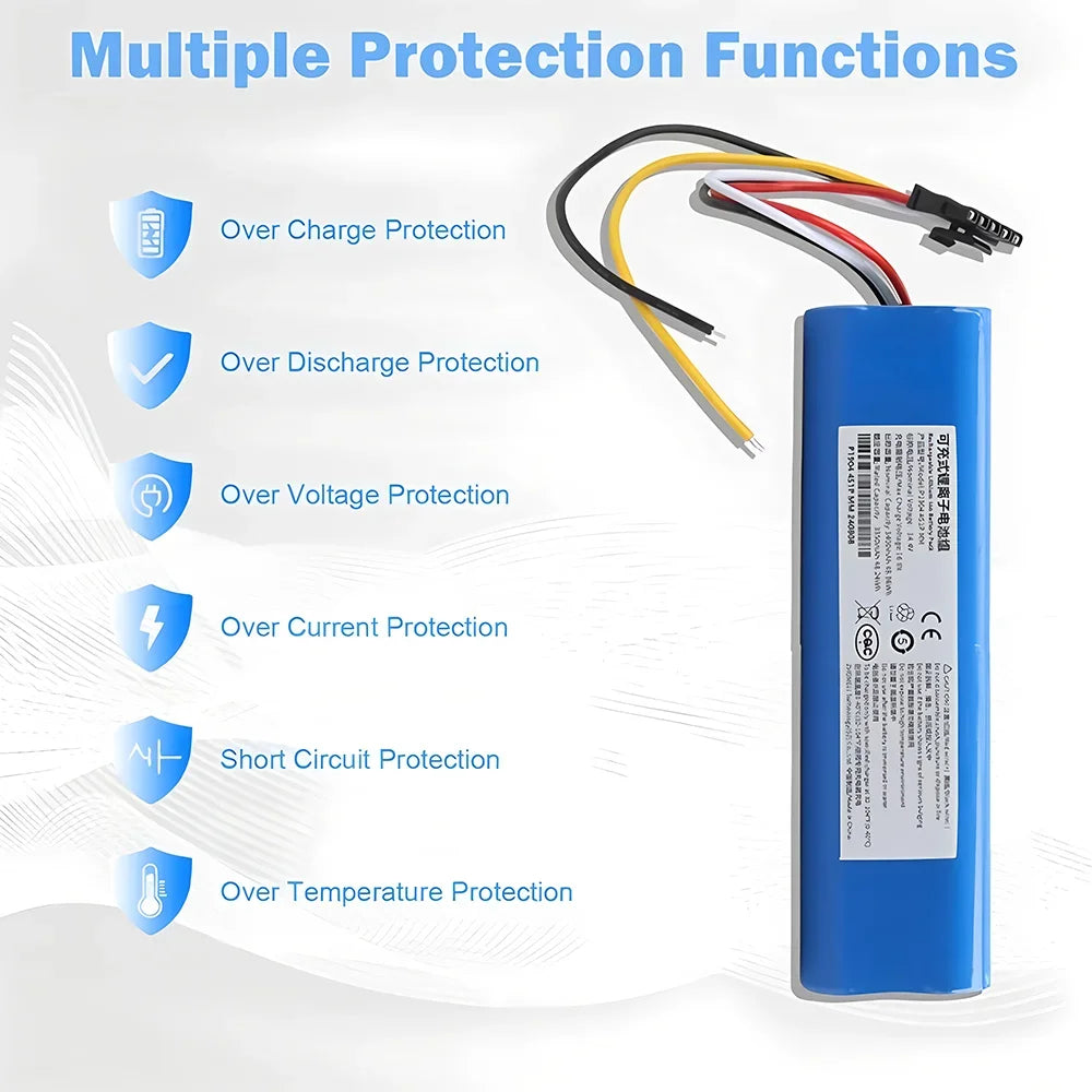 for CECOTEC CONGA 3090 14.4 V 12800 mAh 3091 3092 2090 1690 