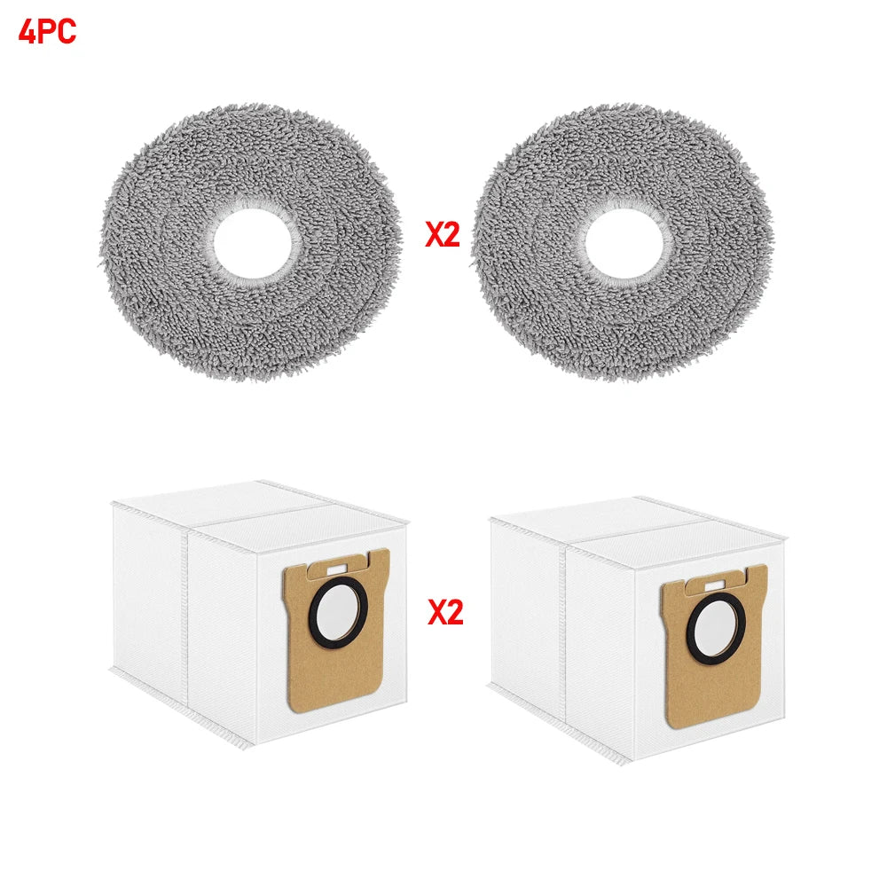 Disposable Dust Bag Mop Cloths for Xiaomi 5 Pro OV21CN X10 X20 X20 Plus X20 Max M30 Pro/M30S Robot Vacuum Cleaner Replacement