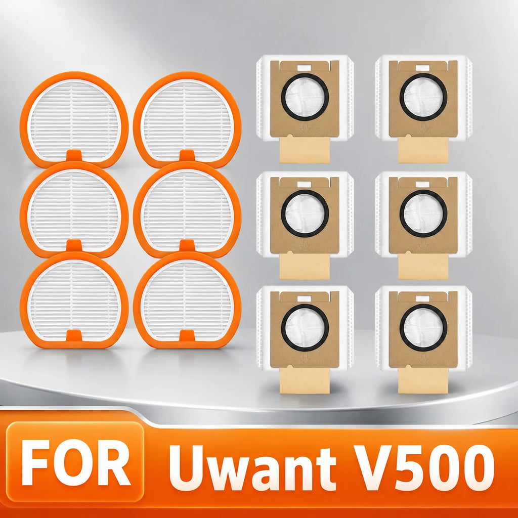 Compatible For UWANT V500 Vacuum Dust Bag HEPA Filter Replac