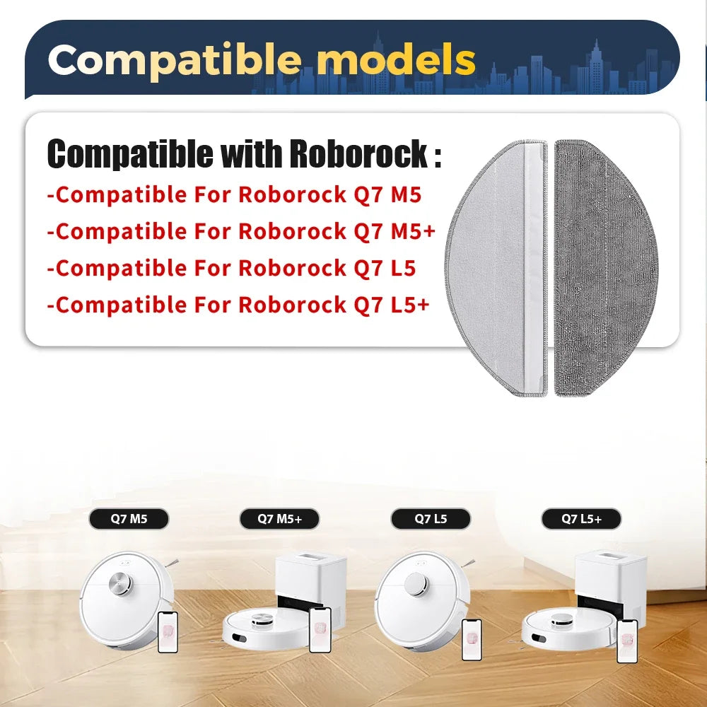 Mop Cloth Spare Parts for Roborock Q7 M5 TF L5 L5+ Q7T+ Q7 T
