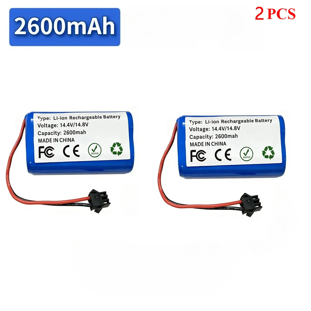 14.4V 2600mAh Li-ion Replacement Battery for Robot Vacuum Deebot N79 N79S DN622 RoboVac 11 11S Tesvor X500 Conga 990 1090