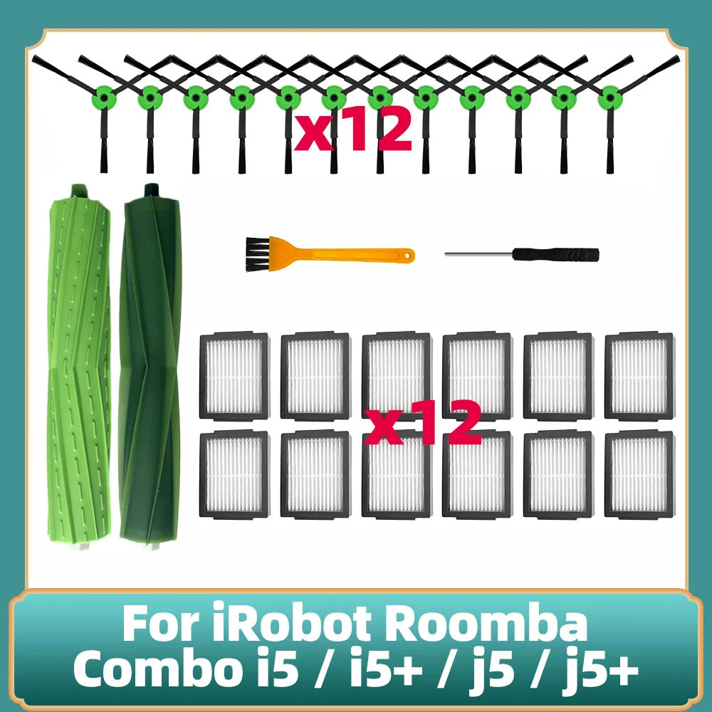 Compatible for IRobot Roomba Combo I5 / i5+ / J5 / j5+ Robot Vacuum Cleaner Main Side Brush HEPA Filter Accessories Parts