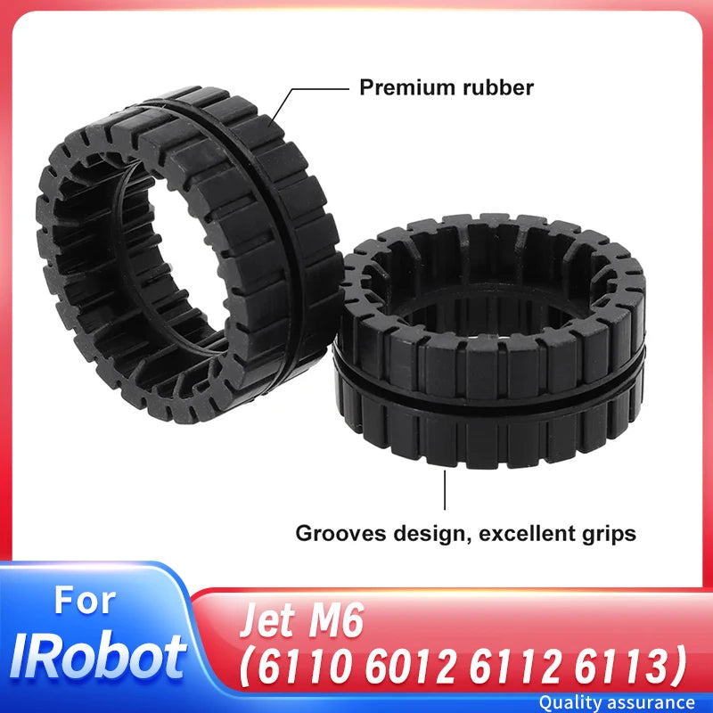 2/4Pcs Wheel Tires For IRobot For Braava For Jet M6 (6110 60