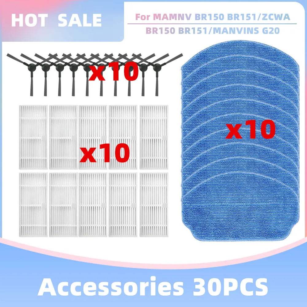 Fit For Teendow G20 iMartine BR151 DEERMA S40 XIEBro Life BR151 MAMNV BR150 BR151 Conga M10 Midea VCR04G Brush Filter Mop