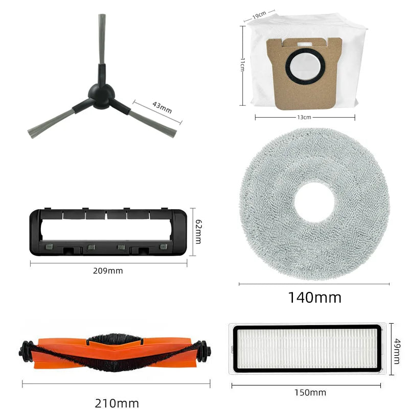 For Xiaomi Robot Vacuum X20 Max / D109GL Parts Main Brush Si