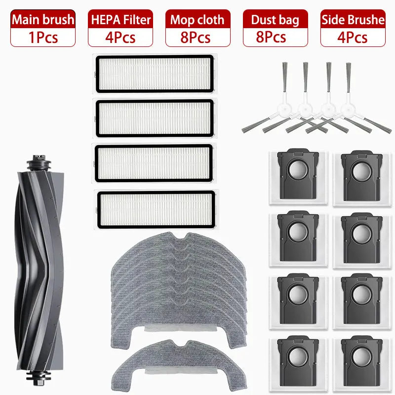 Dreame D10 Plus Gen 2 RLD32GD Robot Vacuum Spare Parts Consumables Main Side Brush Hepa Filter Mop Cloth Dust Bag Accessories