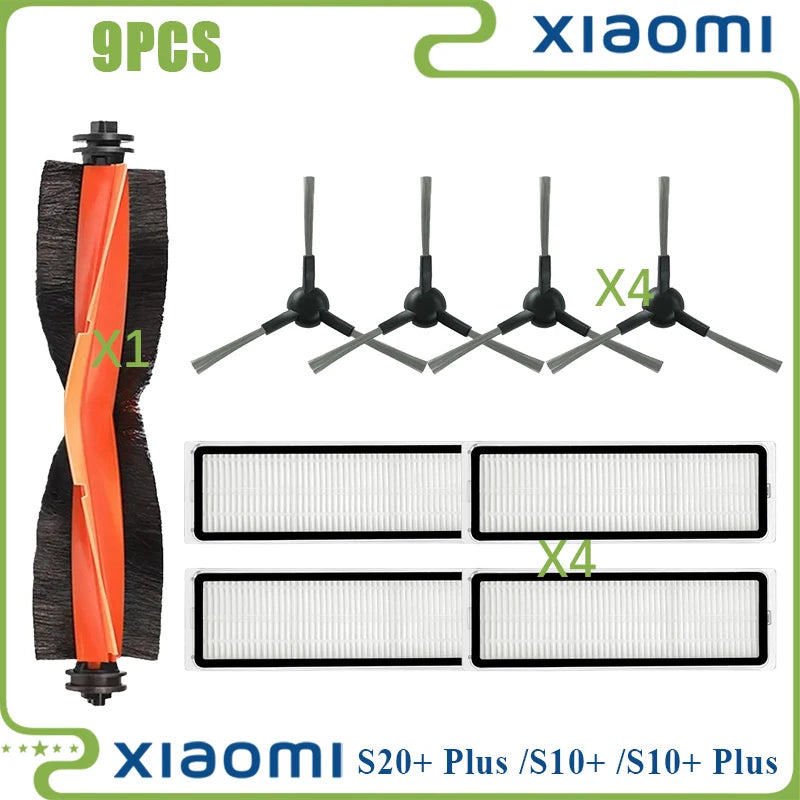 For Xiaomi Robot Vacuum S20+ Plus B108GL/ S10+ Plus B105 Parts Main Roller Side Brush Hepa Filter Mop Cloth Accessories