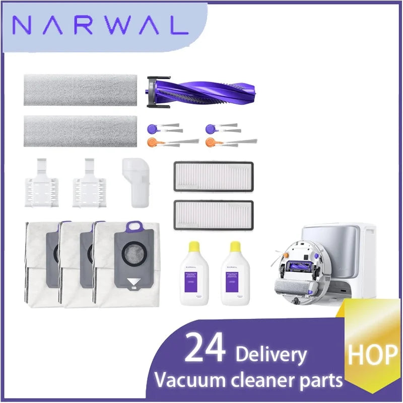 for Narwal Flow Accessories Side Brush HEPA Filter Mop Pad R