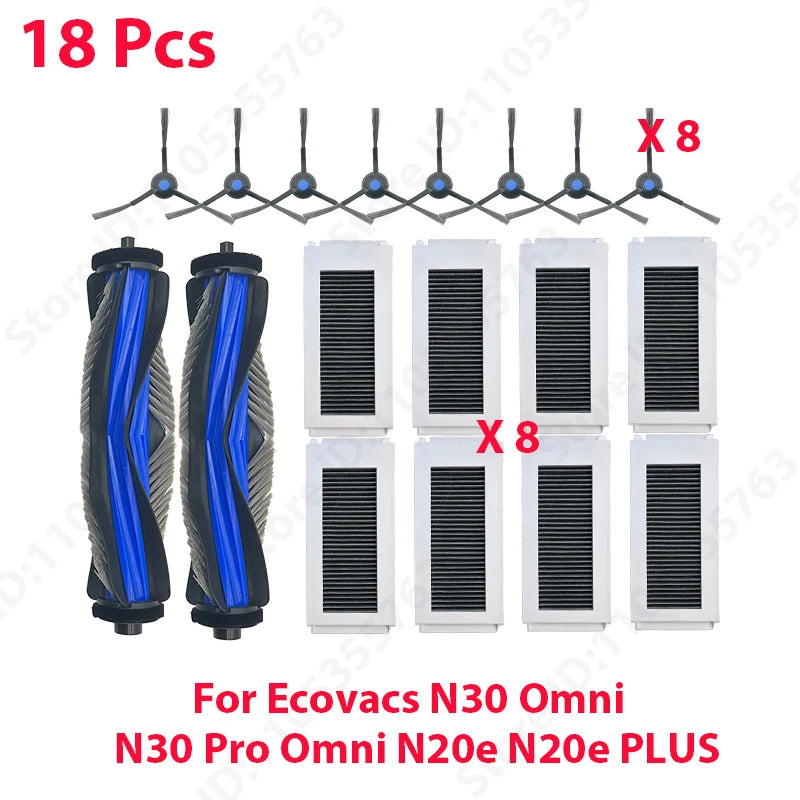 For Ecovacs N30 Omni N30 Pro Omni N20e PLUS Robot Vacuum Cleaning Tools Main Side Brush Filter Accessories