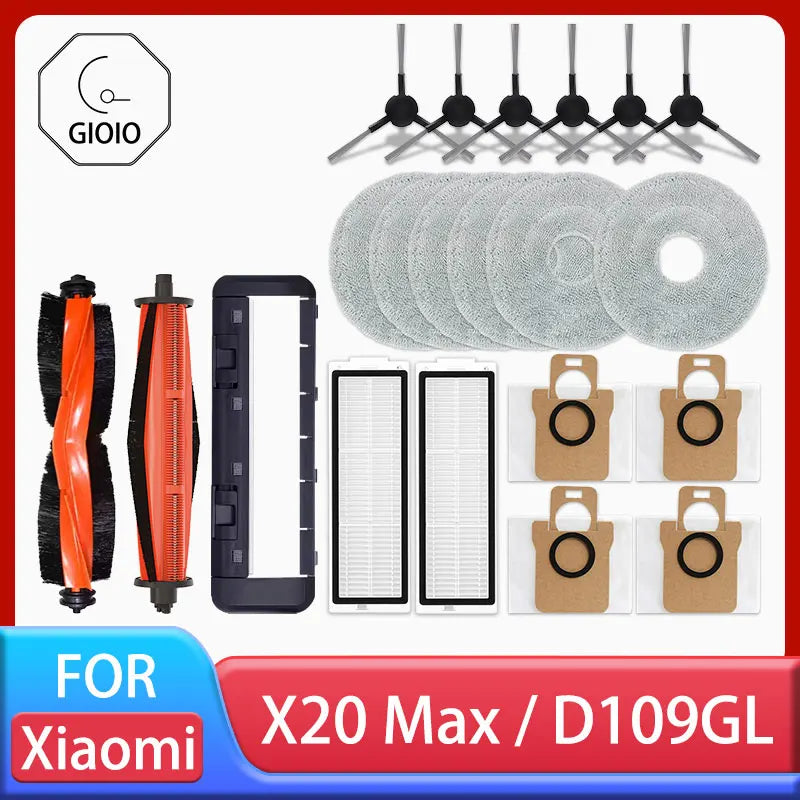 For Xiaomi Robot Vacuum X20 Max / D109GL Parts Accessories M