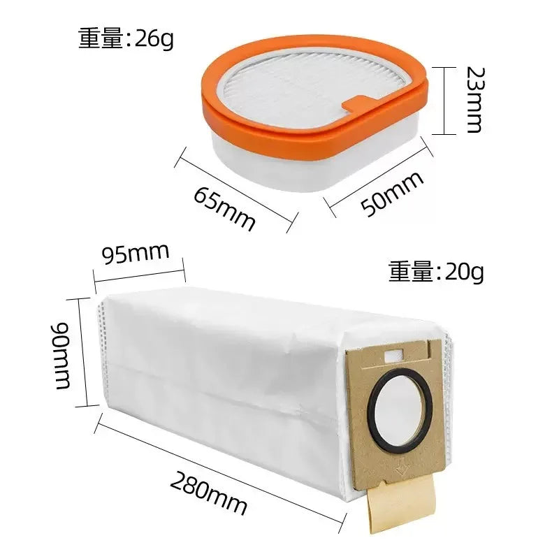 For Uwant V500 Cordless Vacuum Parts Dust Bag Filter Replace