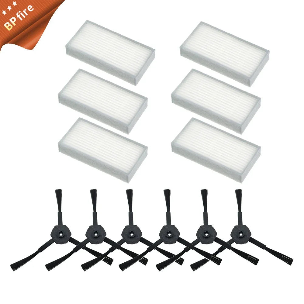 6x side brush 6x HEPA Filter kit for CHUWI ilife v5s v5 x5 i