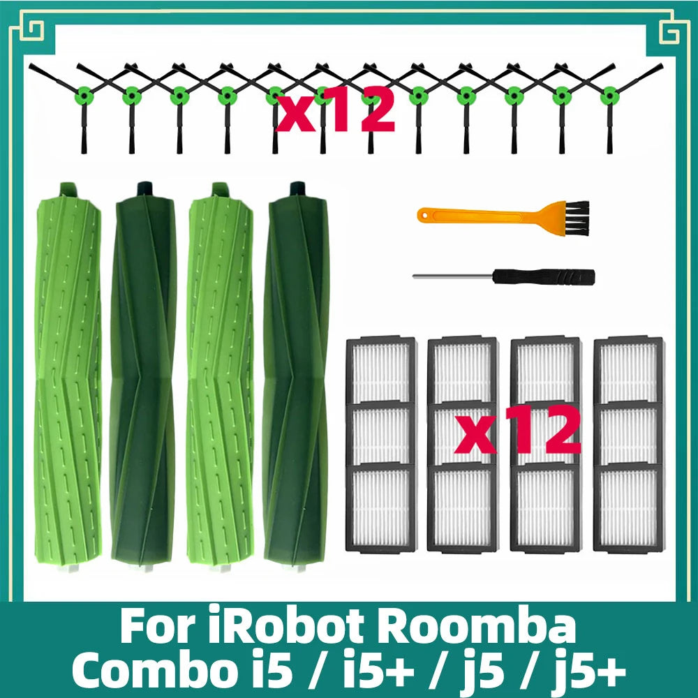 Compatible for IRobot Roomba Combo I5 / i5+ / J5 / j5+ Robot Vacuum Cleaner Main Side Brush HEPA Filter Accessories Parts