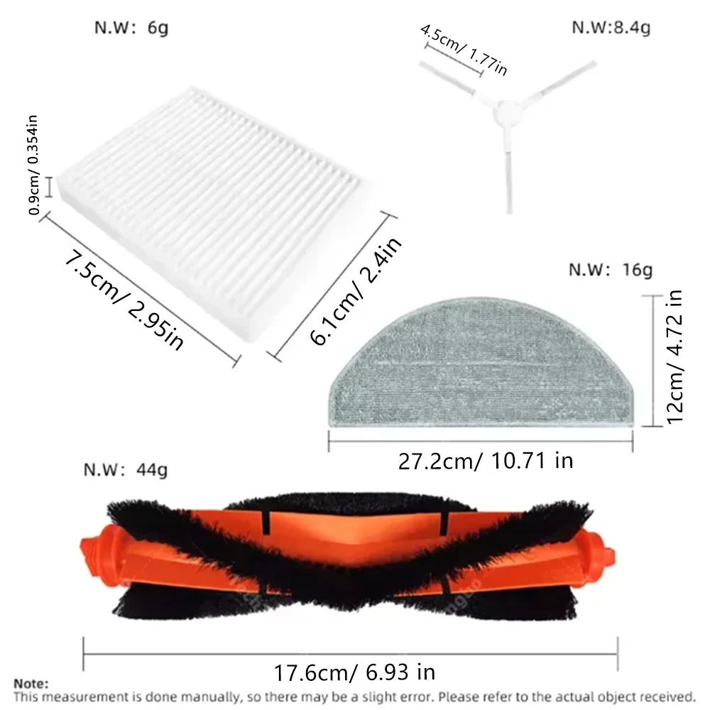 For Xiaomi S20 E12 E10 B112 Robot Vacuum Cleaner Accessories