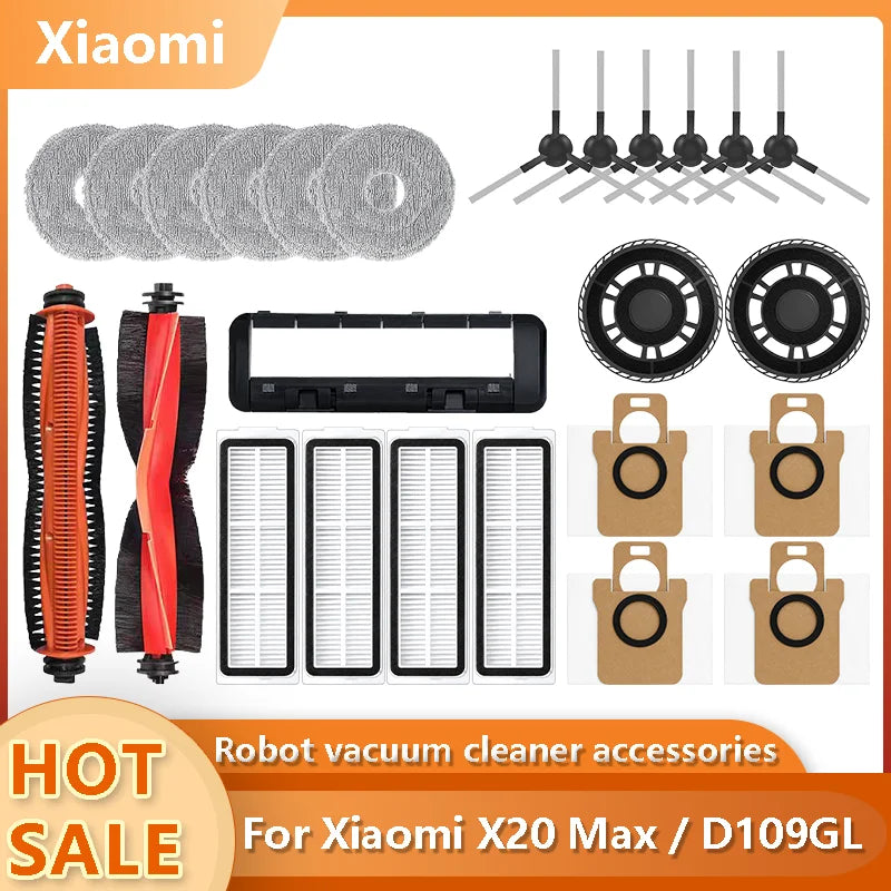 For Xiaomi X20 Max / D109GL Robot Vacuum Parts Main Brush Si