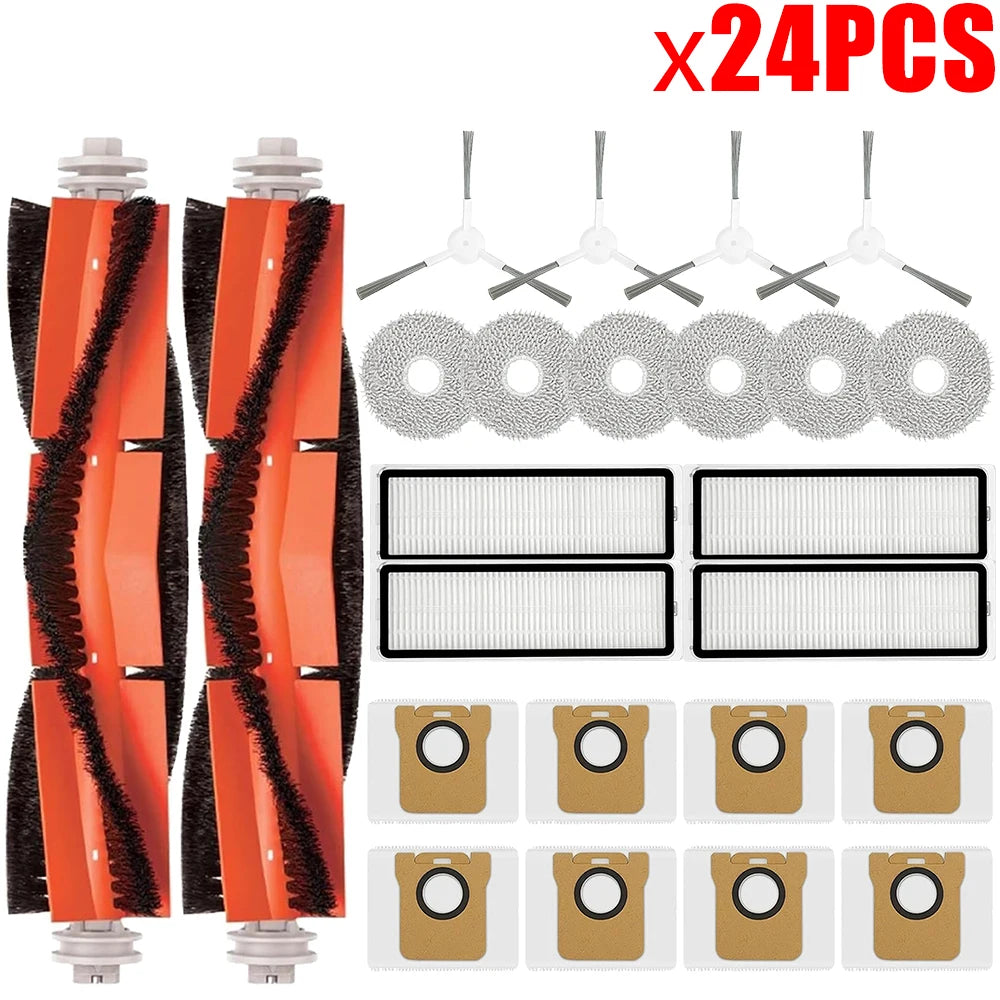 For Xiaomi Robot Vacuum X20+ X10+ X20 Plus X10 Plus Parts Main Side Brush Hepa Filter Mop Cloth Dust Bag Replacement