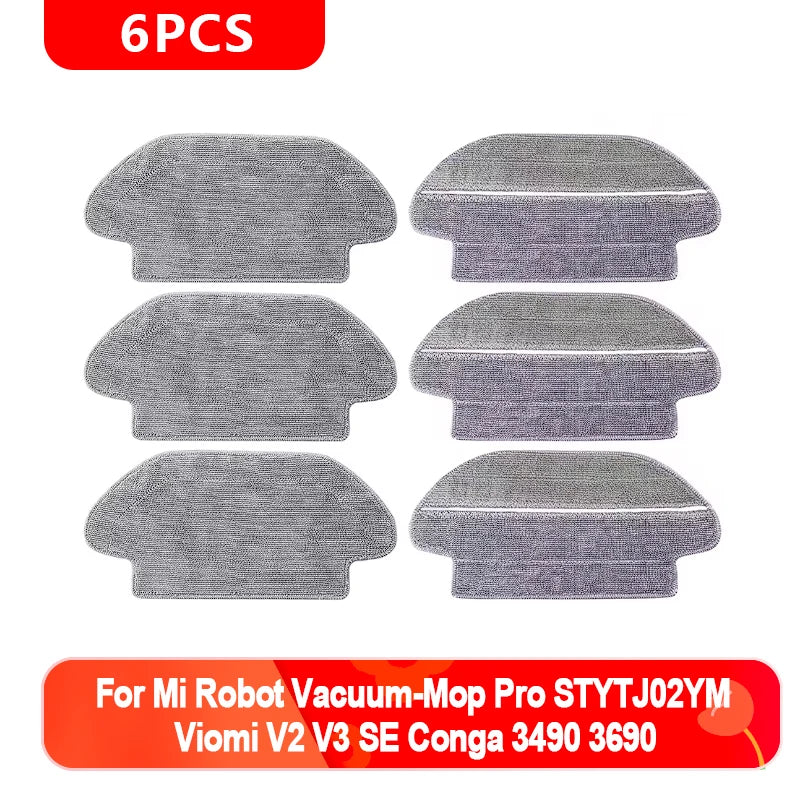 For Xiaomi Mi Robot Vacuum-Mop Pro STYTJ02YM Viomi V2 V3 SE Conga 3490 3690 Main Side Brush Hepa Filter Mop Parts accessories