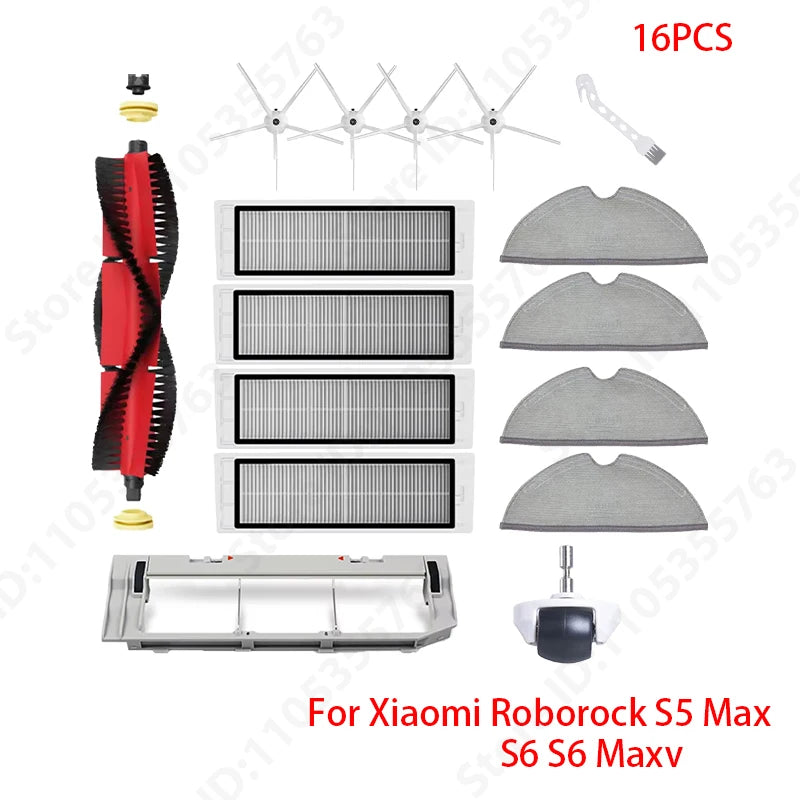 For Xiaomi Roborock S5 Max S50 S55 S5 S6 MaxV S6 Pure E4 E5 Robot Vacuum Spare Parts Main Side Brush Hepa Filter Mop
