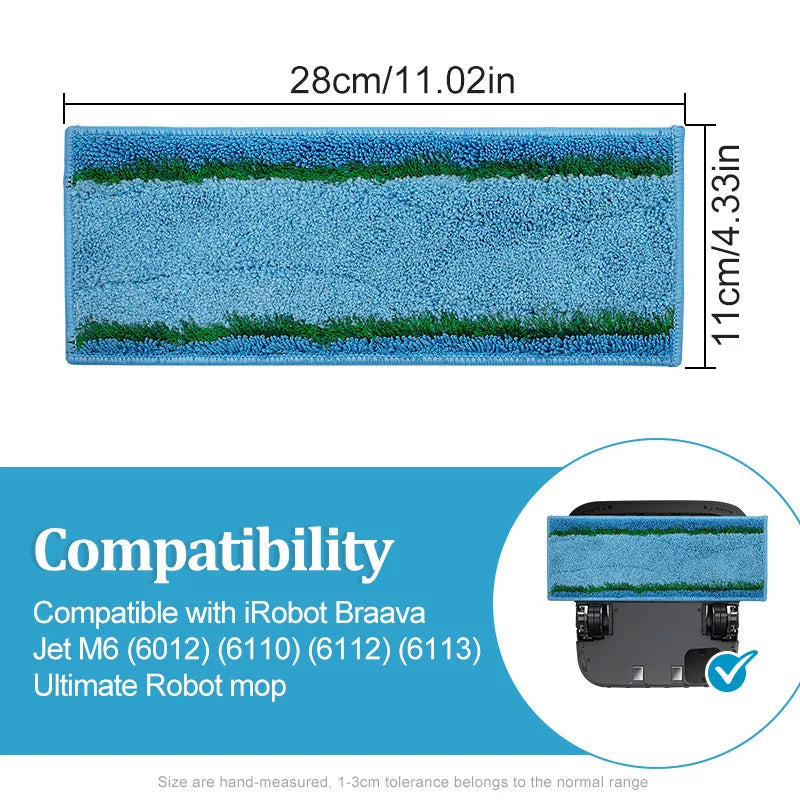 Detachable Mop Pads for IRobot Braava Jet M6 Series Robot Up