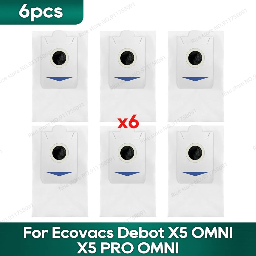 Compatible for Ecovacs X5 OMNI / X5 PRO OMNI Robot Vacuum Cleaner Dust Bags Accessories Main Side Brush Mop Cloth Replacement