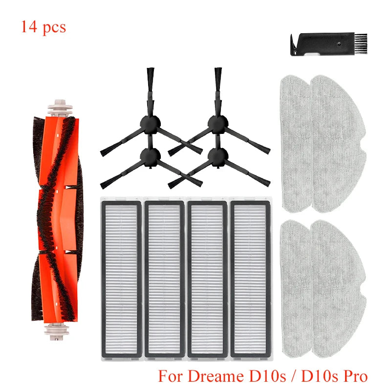 For Dreame Bot D10s / D10s Pro Robot Vacuum Cleaner Roller Main Side Brush Hepa Filter Mop Pad Spare Parts Accessories