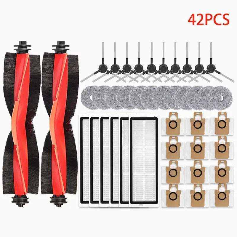 For Xiaomi Robot Vacuum X20 Max / D109GL Parts Accessories Main Brush Side Brush Hepa Filter Mop Cloth Dust Bag Replacement