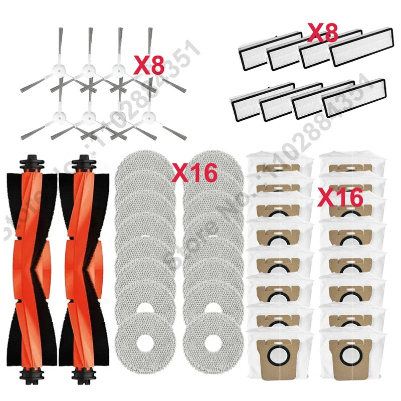 Compatible For Xiaomi Robot Vacuum X20+ / X20 Plus Replacement Parts Accessories Main Side Brush Hepa Filter Mop Cloth Dust Bag