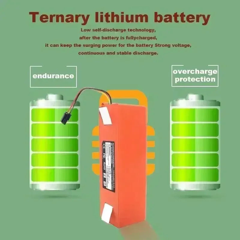14.4V 12800mAh Robotic Vacuum Cleaner Original Replacement B