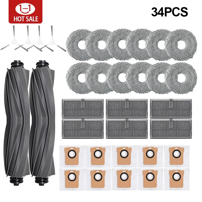 For Xiaomi Mijia M30S D103CN robot vacuum cleaner Accessories Main Side Brush Hepa Filter Mop Cloth Dust Bag Replacement Parts