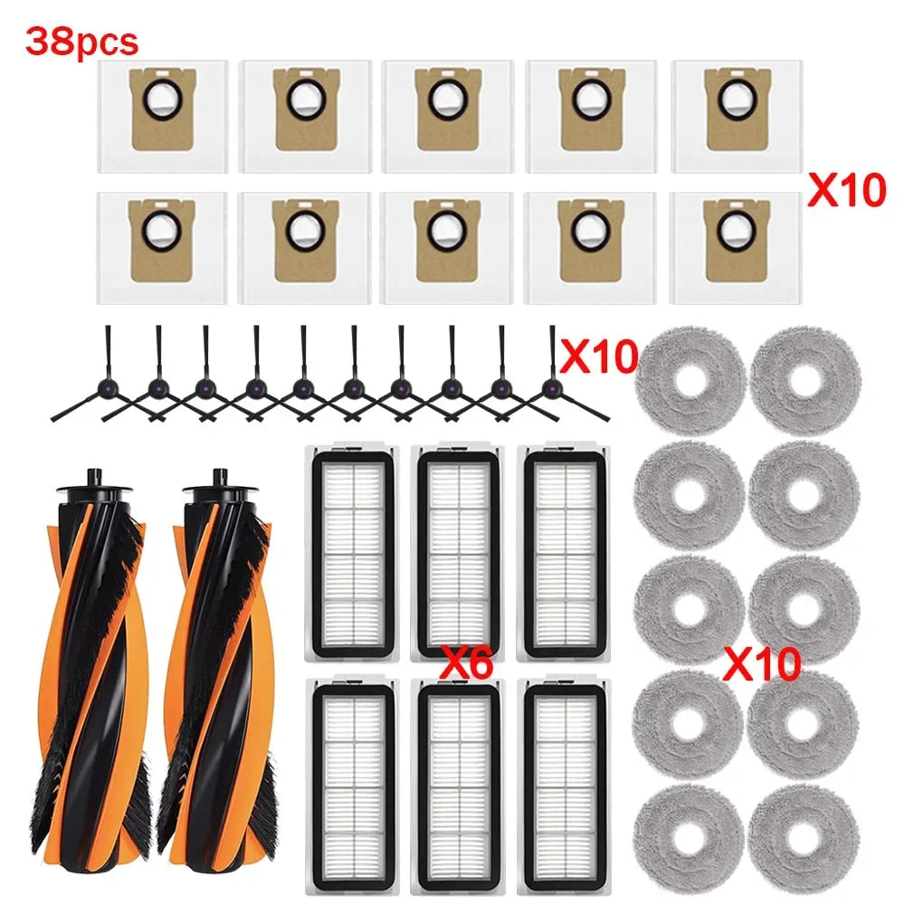 Replacement Accessories Kit For JONR P20 PRO / T5 Pro Robot Vacuum Cleaner Main Side Brush Filter Mop Cloth Dust Bag Spare Parts