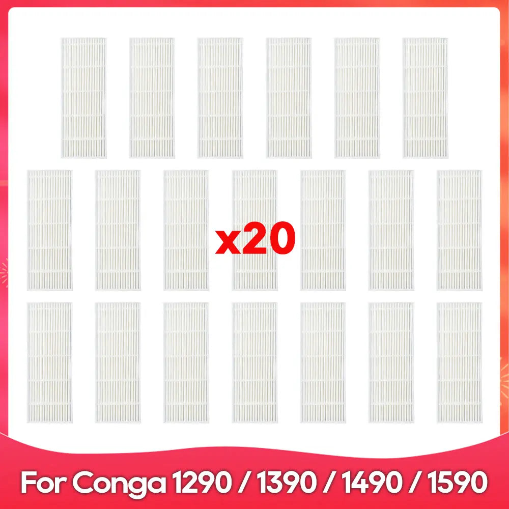 Fit For ( Conga 1290 / 1390 / 1490 / 1590 ) Hepa Filter Side Brush Robot Vacuums Spare Part Replacement Accessory