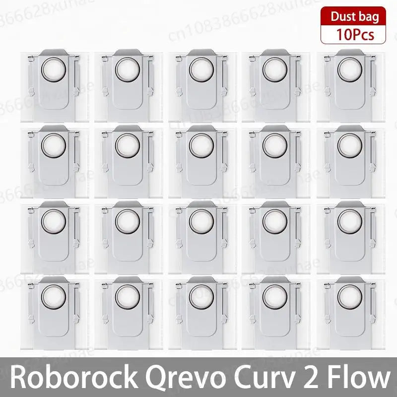 Roborock Qrevo Curv 2 Flow/Qrevo Curv 2 Flow Robot Vacuum Accessorie Main Side Brushe Mop Cloth HEPA Filter Dust Bag Spare Parts