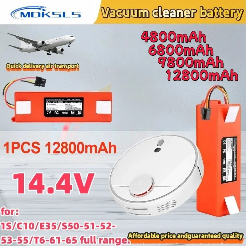 14.4V 12800mAh Replacement Battery for Xiaomi Roborock S55 S