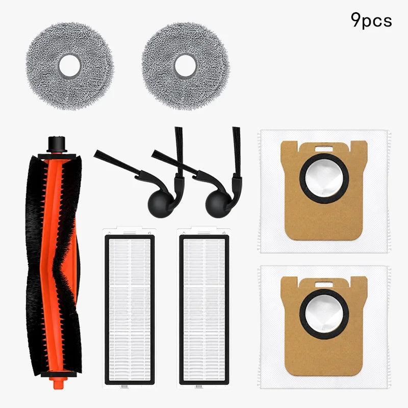 For Xiaomi H50 PRO / H50 Robot Vacuum Parts Main Brush Side Brush Hepa Filter Mop Cloth Dust Bag Replacement Accessories
